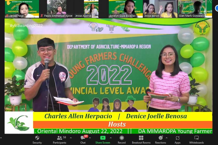 Bagong grupo ng mga kabataang agripreneur sa MIMAROPA na umangat sa 2022 Young Farmers Challenge Provincial-Level, pinarangalan